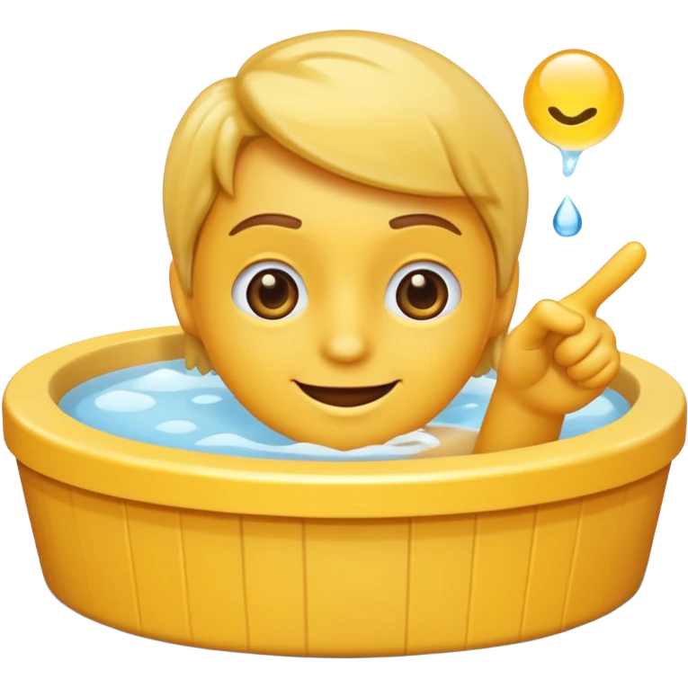 A smirking face emoji pointing at a hot tub emoji