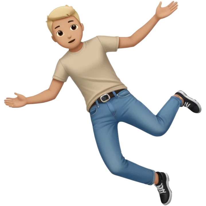 Falling side ways no face from the sky emoji