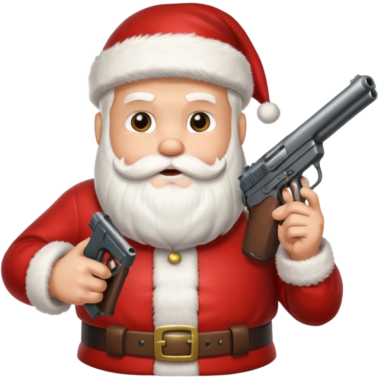 santa with a gun emoji