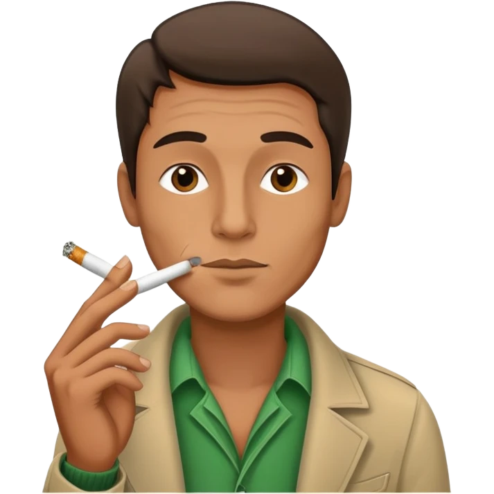 Guy smoking weed emoji