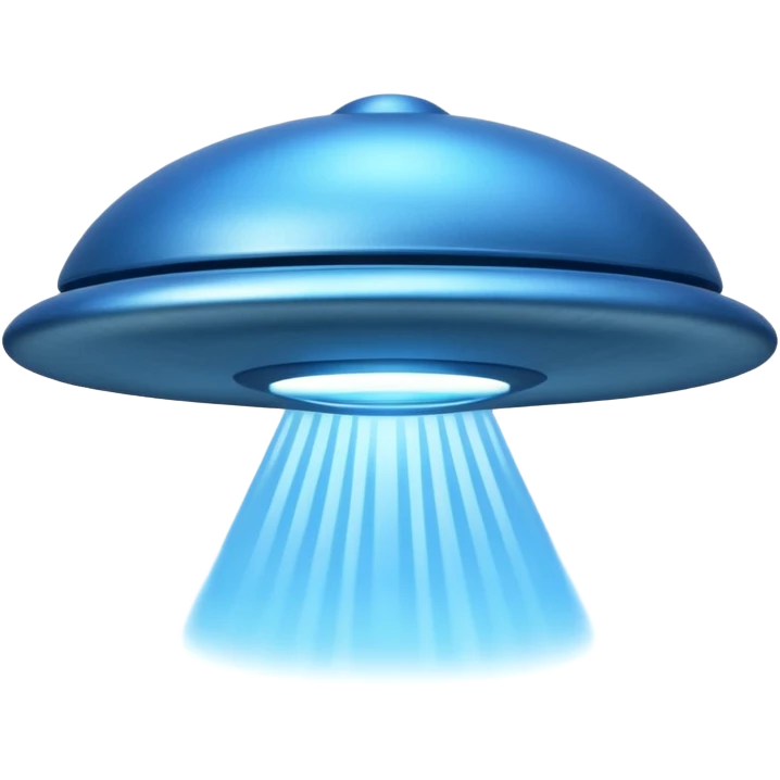 big blue UFO emoji