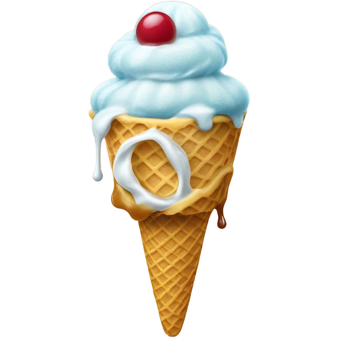 Condom with ice cream emoji