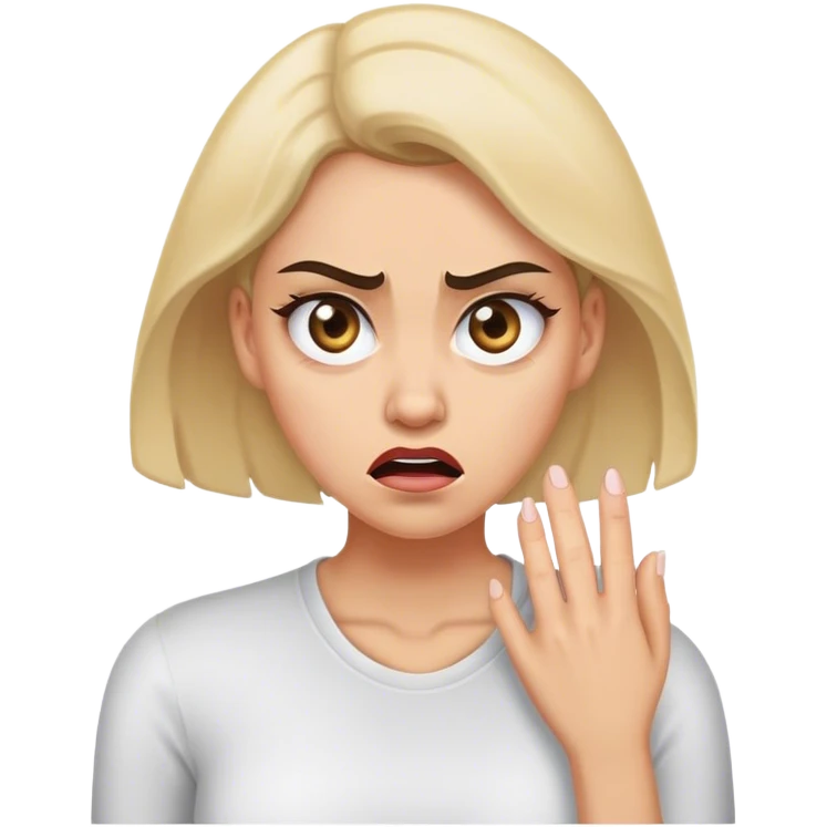 mulher revirando os olhos brava emoji