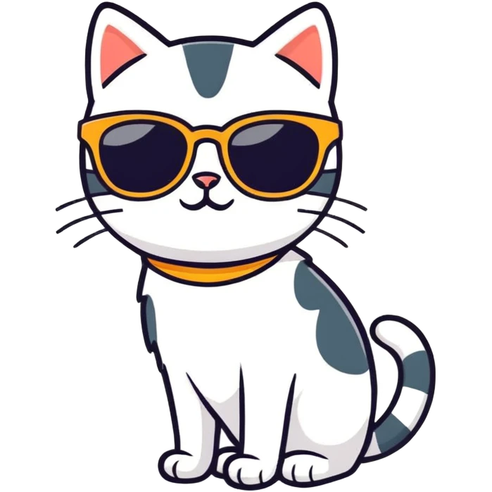 Cat with sunglasses emoji
