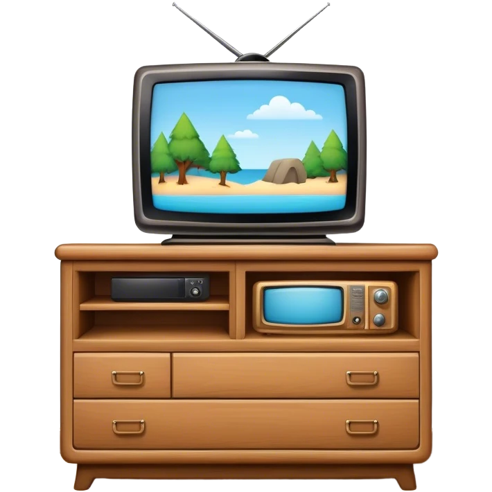 television on dresser emoji