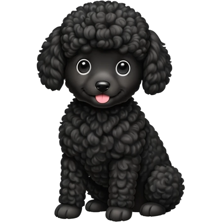 Black poodle puppy emoji