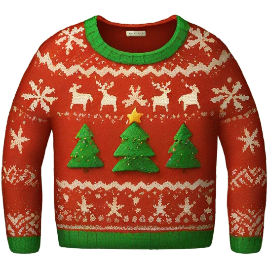 Ugly Christmas sweater emoji