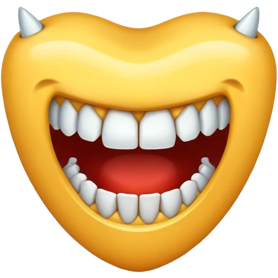 Bite teeth taking bite  emoji