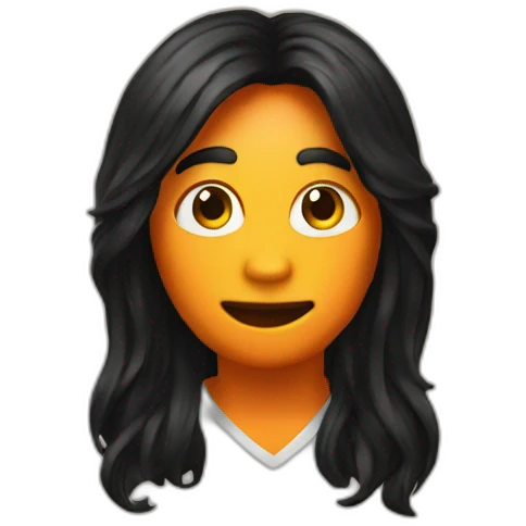 cheeto with long black hair emoji