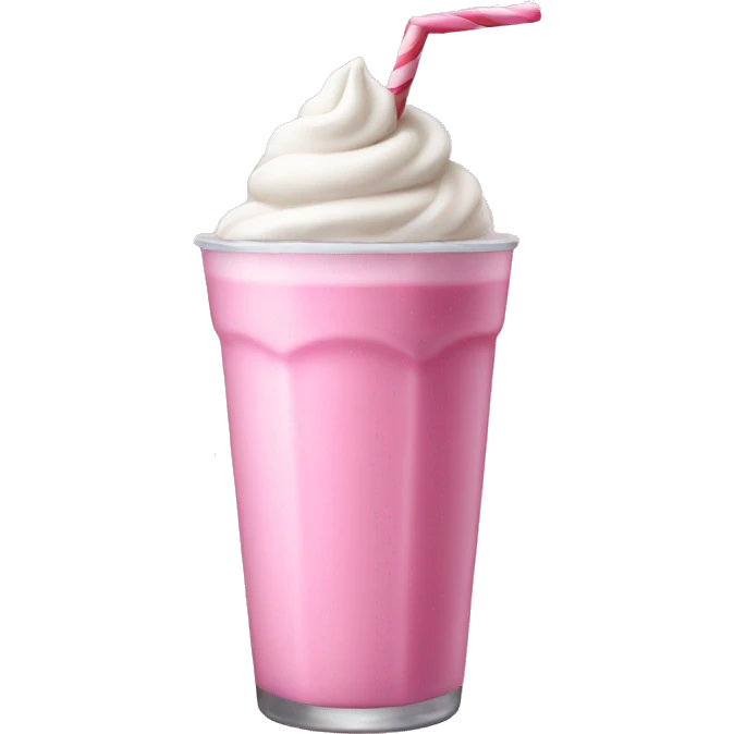 Pink milkshake emoji