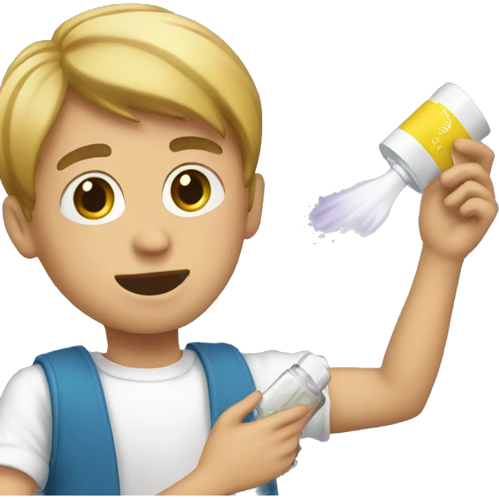 Boy spraying perfume  emoji