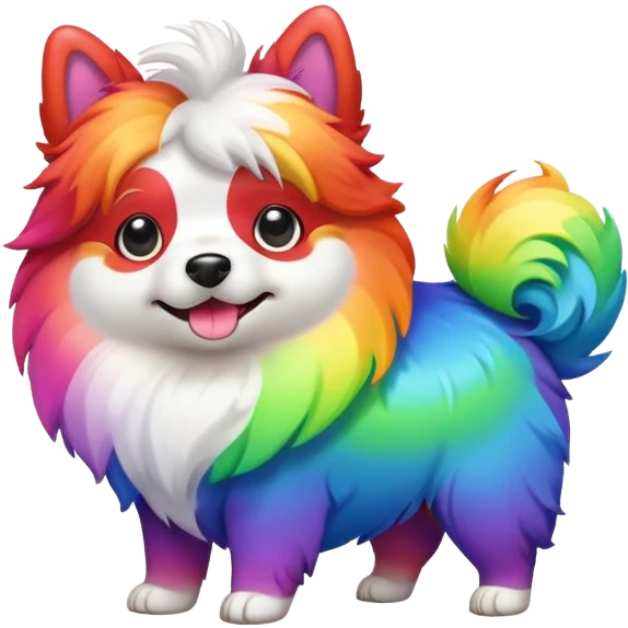 Rainbow dog emoji