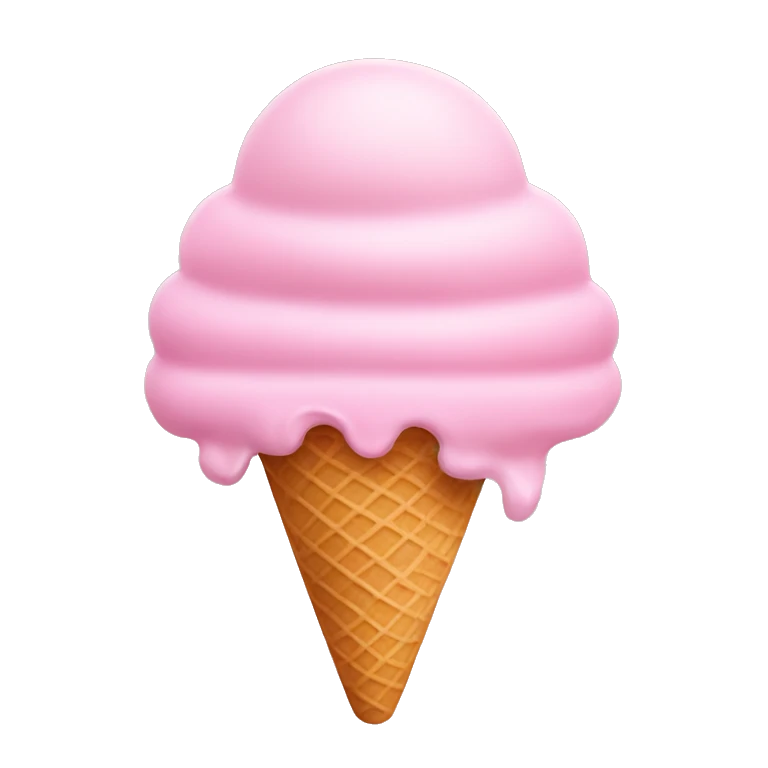 Pastel pink ice cream  emoji