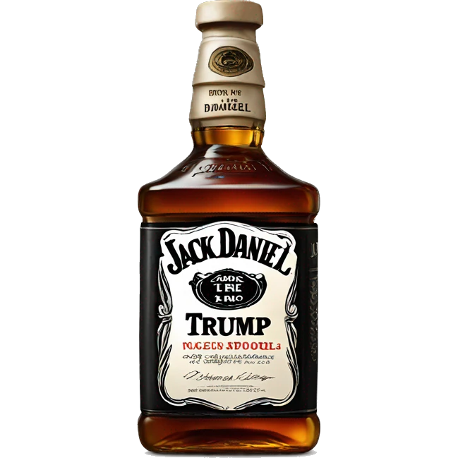 Trump avec une bouteille de jack daniel  emoji