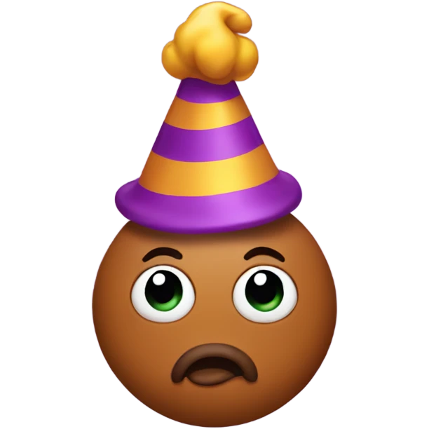 Poo emoji with a birthday hat emoji