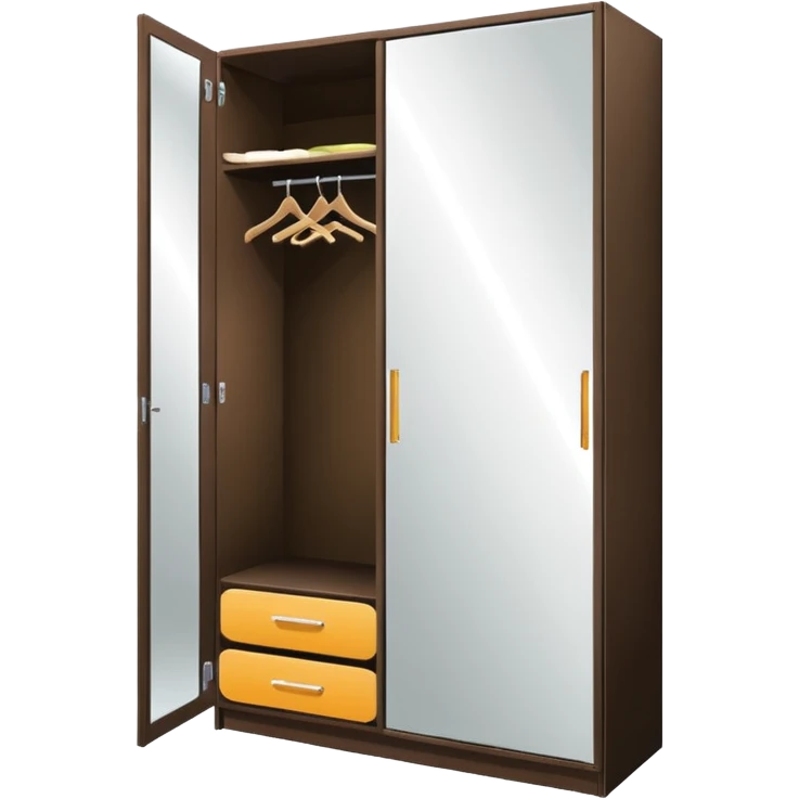 wardrobe modern closed mirror door emoji
