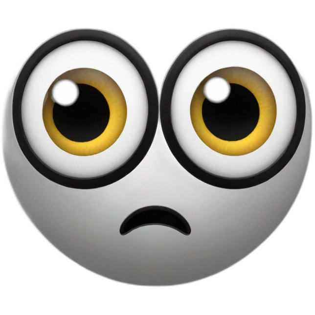 3d sphere with a cartoon hypnotic skin texture with big stupid eyes emoji
