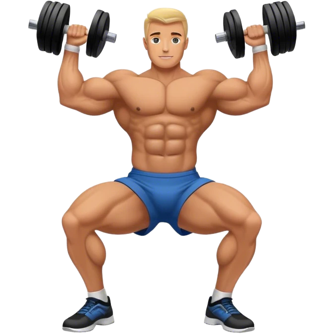 bodybuilder rotational-core exercise emoji