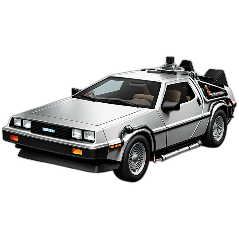 DeLorean Time Machine back to the future emoji