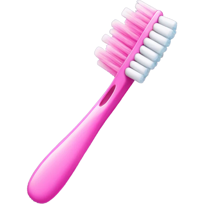 pink toothbrush emoji