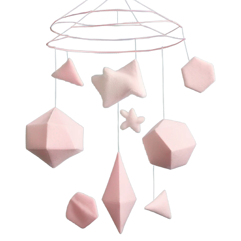 Pink geometric baby Mobil emoji
