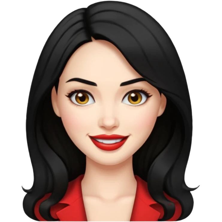 “Emoji girl, femme fatale, black hair. megan fox vibes emoji
