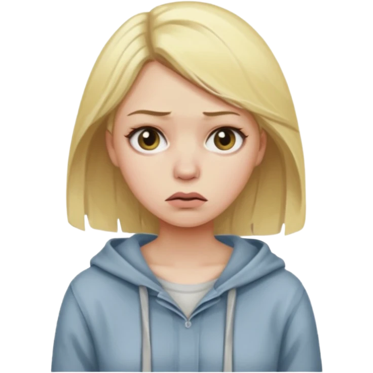 a homeless blonde woman emoji
