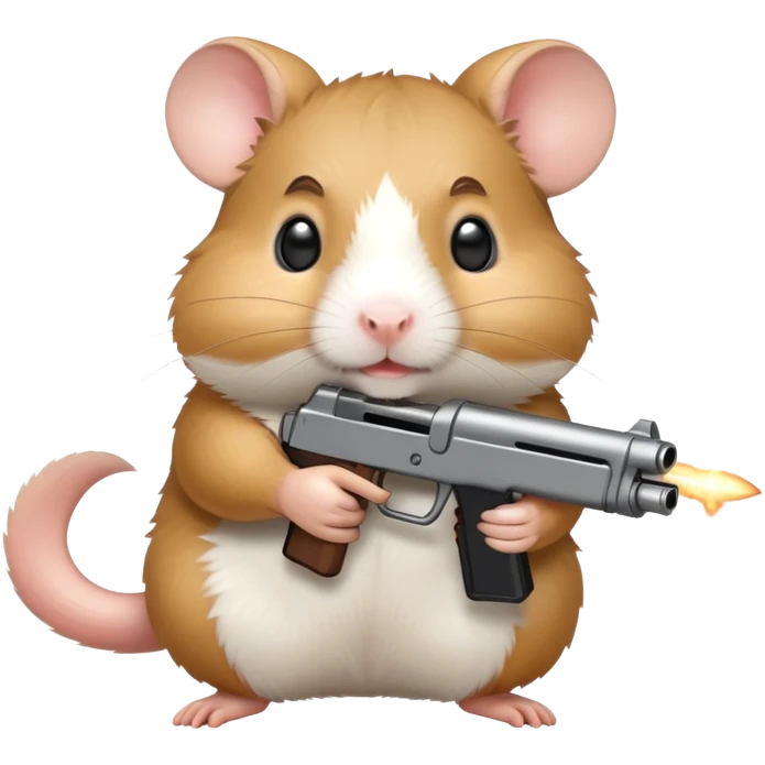 hamster with gun emoji