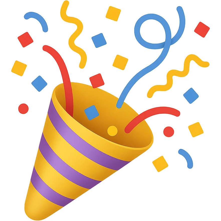 party popper emoji emoji
