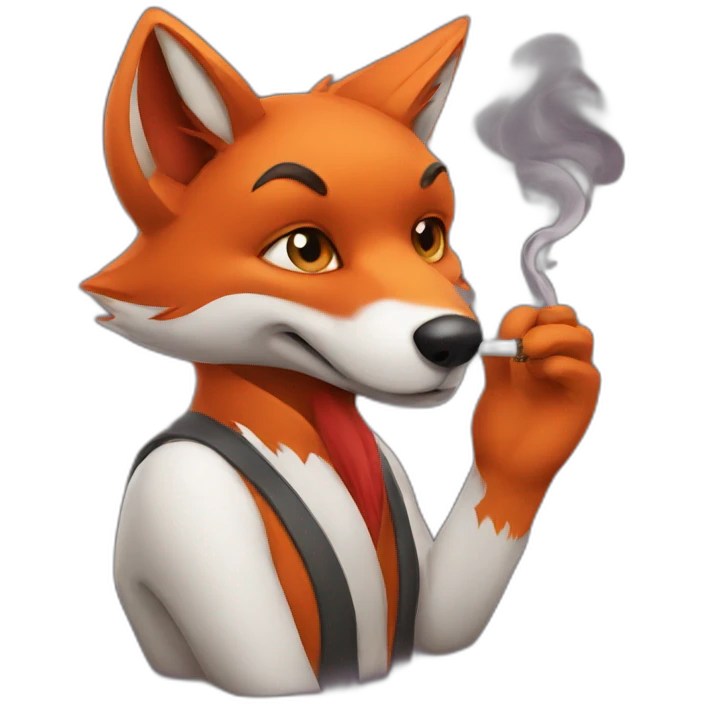 Fox smoking emoji