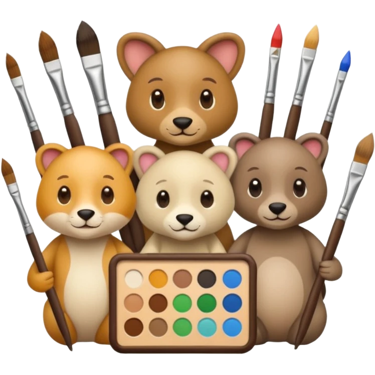 aniamls as painter emoji