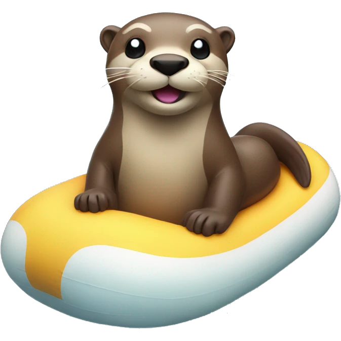 otter on a pool float  emoji