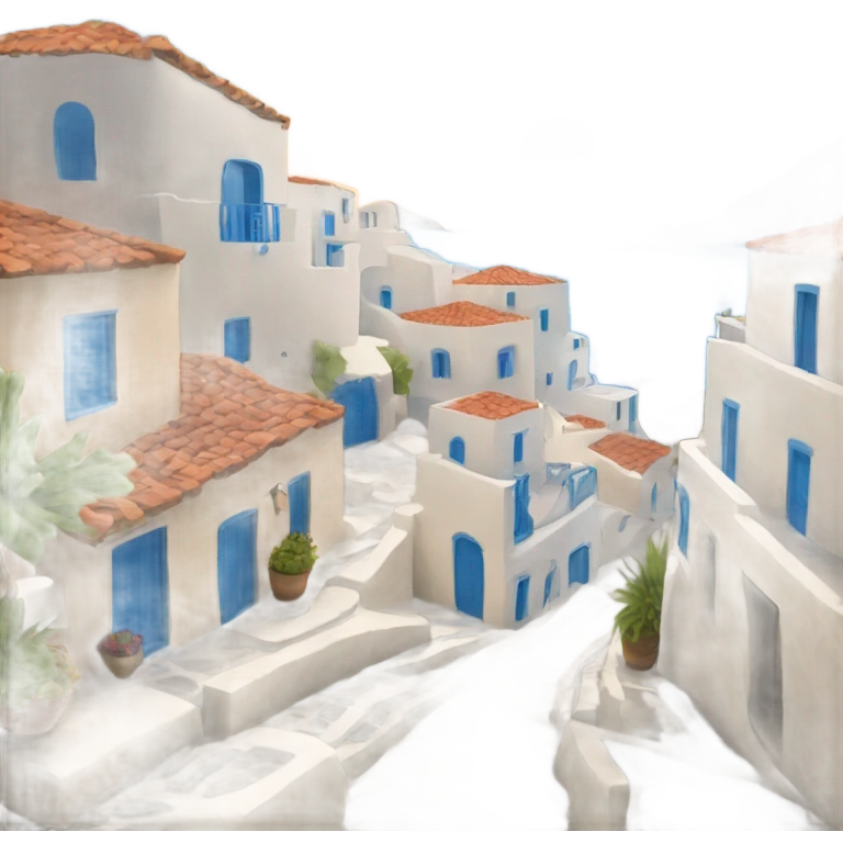 Greek island streets  emoji
