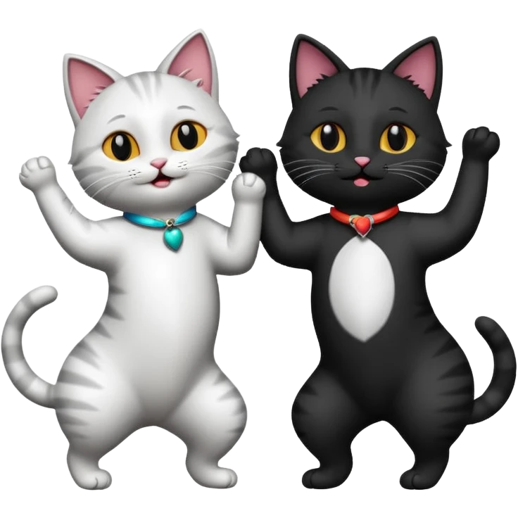 Cats couple salsa dancing  emoji
