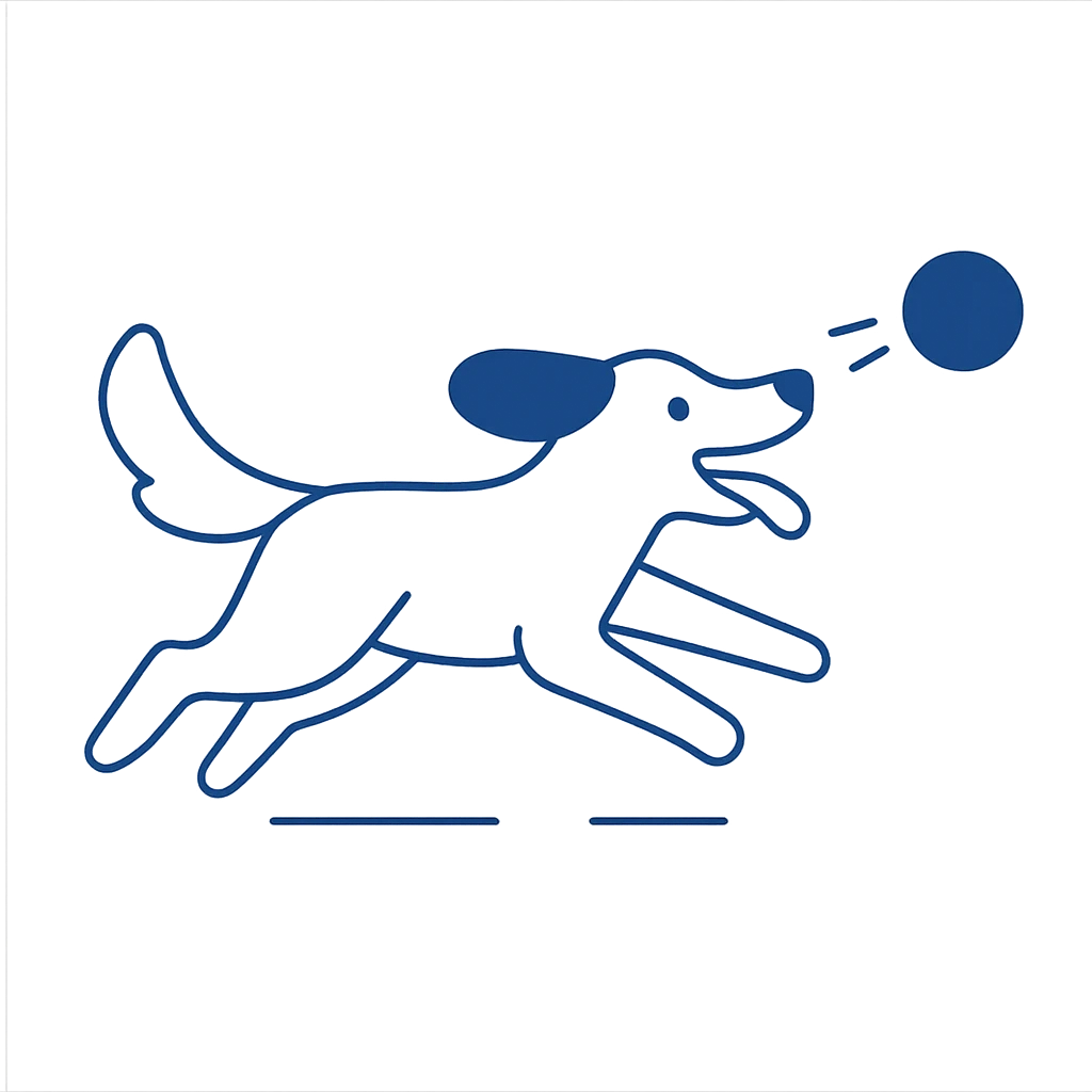 dog chasing a ball emoji