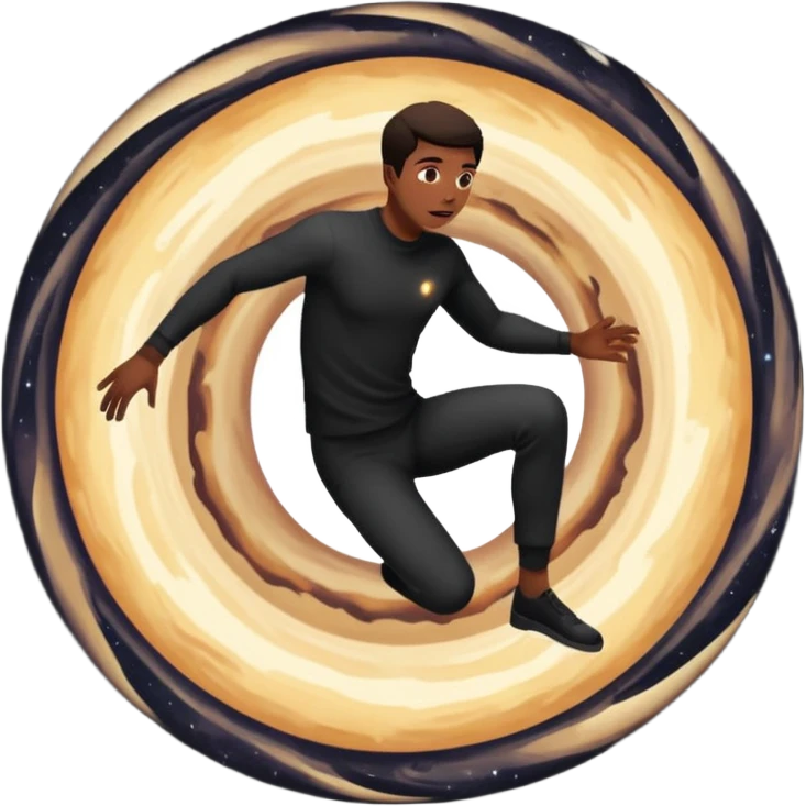 Man in black hole emoji