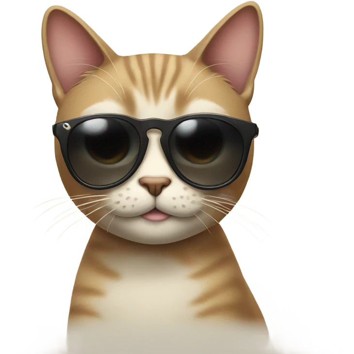 Cat with sunglasses🔱 emoji