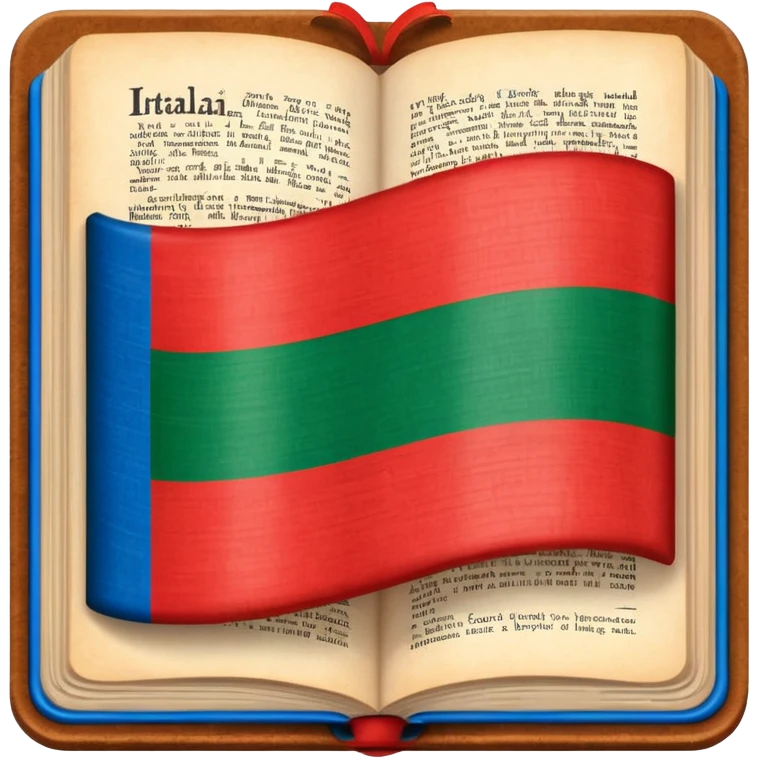 italian flag on dictionary emoji