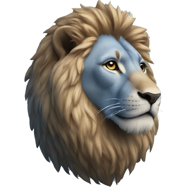 Lion bleu emoji