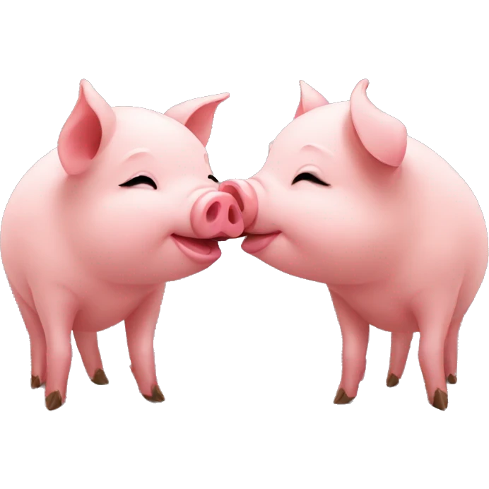 Kissing pigs emoji