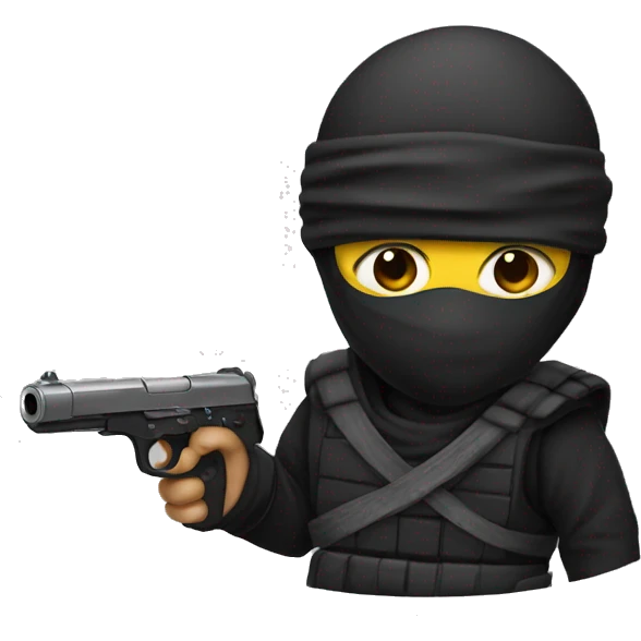 Ninja with a gun emoji