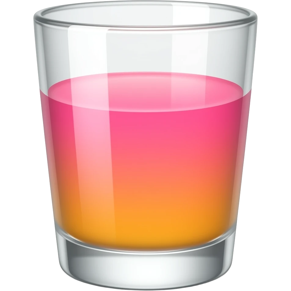 Pink and orange gradient juice emoji