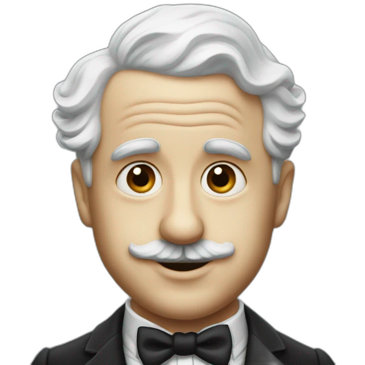 Charlie Chaplin without hat and hair on the left emoji