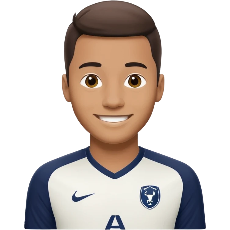 man in Tottenham hotspurs kit emoji