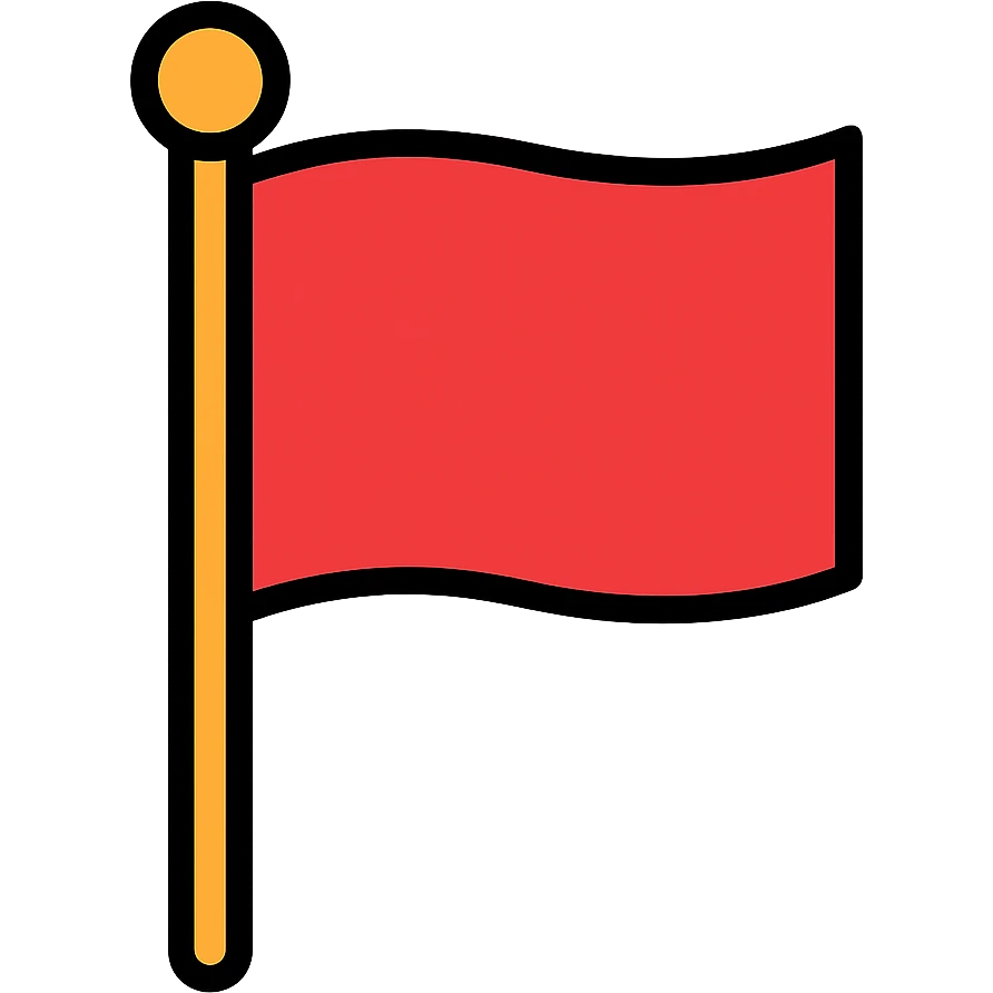 A flag, lineal color icon, black outlines emoji