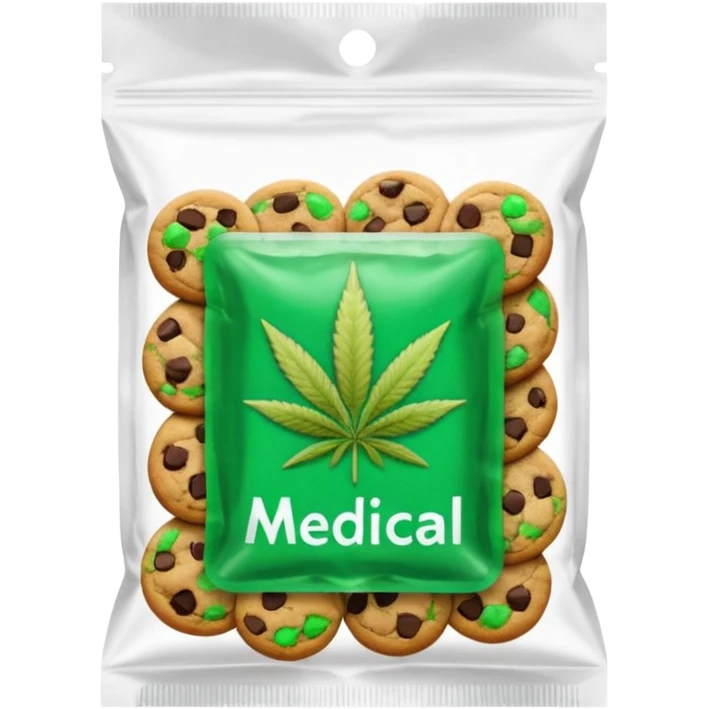 Weed pound baggie with the name medical cookies on it

 emoji