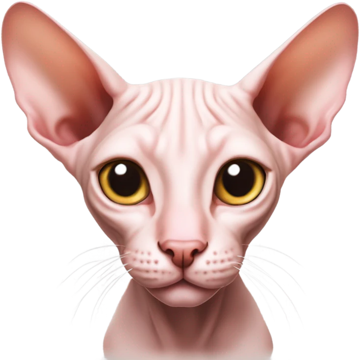 Pink Sphynx cat (hairless breed) emoji