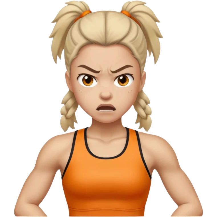 angry athlete girl emoji