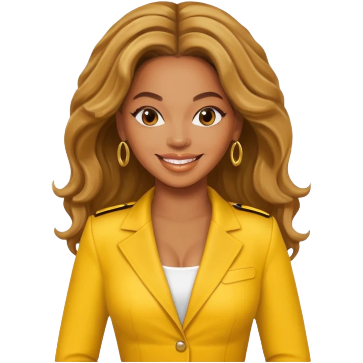 Beyonce with yellow outfit emoji