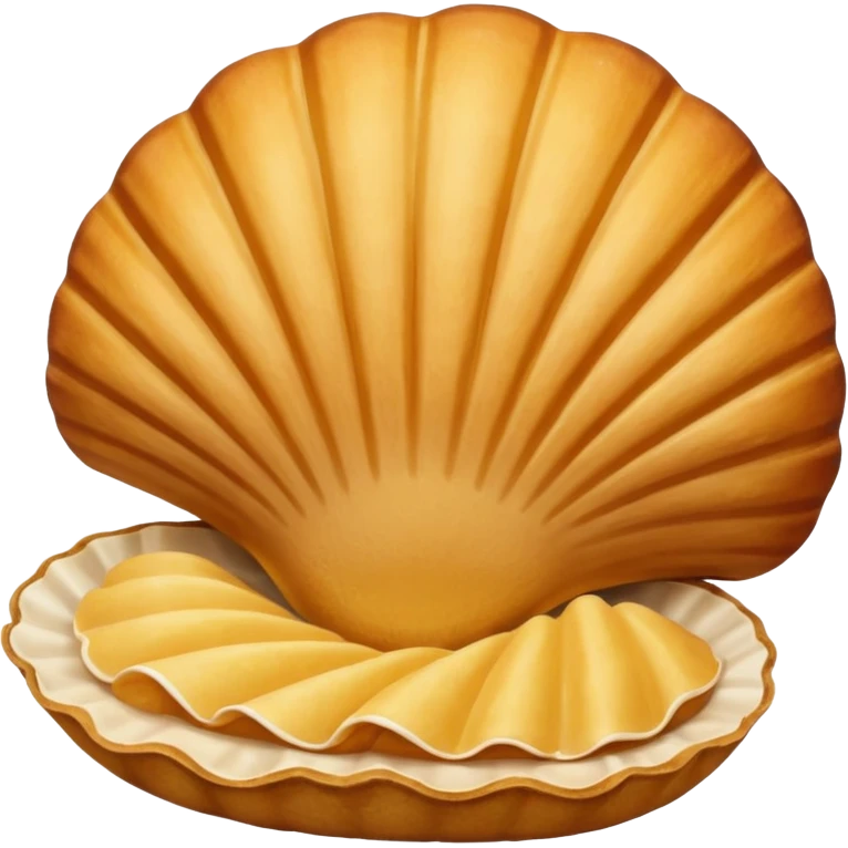 madeleine snack. no under layer bread emoji
